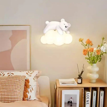 Children Lighting - White Clouds Bear Wall Lamps LED Children's Room Lamp Modern Warm Decor SW-36210345 - SWEET-LIGHTS