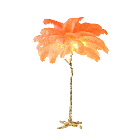 Floor Lamp - Nordic LED Ostrich Feather Deco Gold Resin SW-36210457 - SWEET-LIGHTS