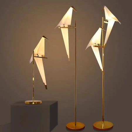 Floor Lamp - Perch Light LED Designer Gold Origami Bird Lamp SW-36210345 - SWEET-LIGHTS