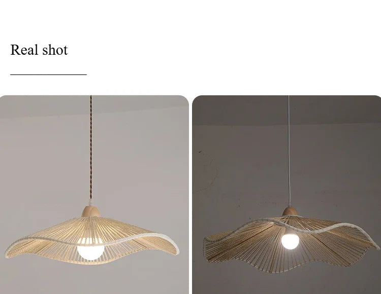 Pendant Light - SANDYHA Japanese Retro Walnut Hemp Rope Lamp SW-36210923 - SWEET-LIGHTS