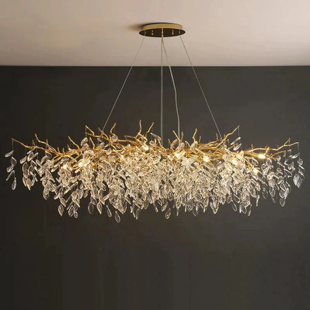 Chandelier - Luxury Gold Crystal LED Pendant Lamp Indoor Villa Lighting SW-36210457 - SWEET-LIGHTS