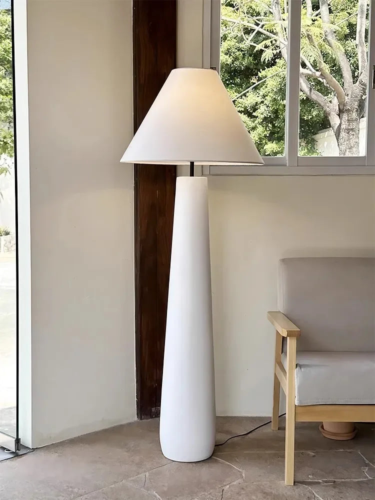 Floor Lamp - Wabi Sabi White Mushroom Tall Fabric Light SW-36210789 - SWEET-LIGHTS