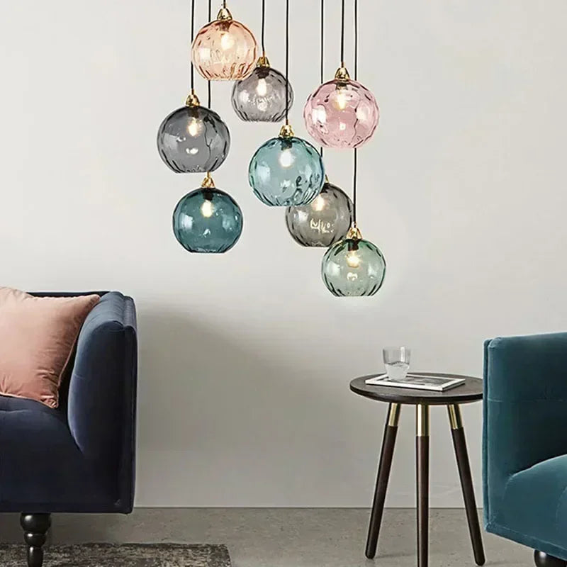 Pendant Light - Colorful Modern Glass Chandelier Led Fixture SW-36210829 - SWEET-LIGHTS