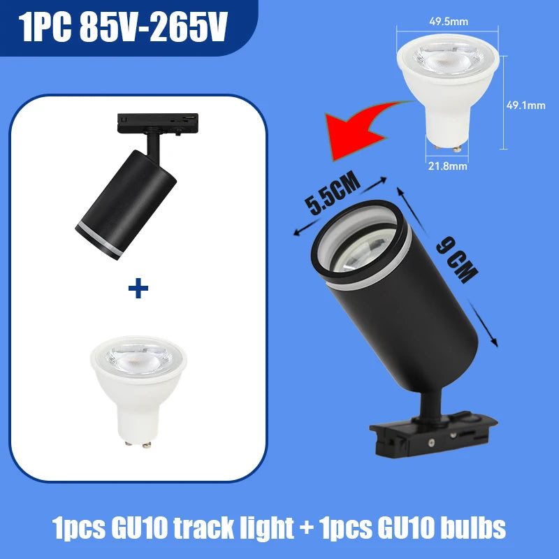 Spotlight - Led GU10 Track Light Rail Ceiling Spot Fixture SW-36210897 - SWEET-LIGHTS