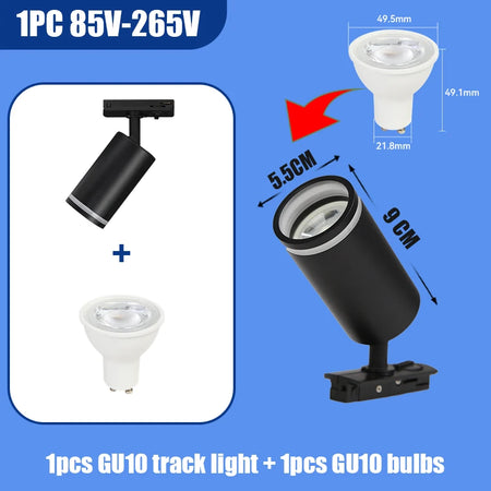 Spotlight - Led GU10 Track Light Rail Ceiling Spot Fixture SW-36210897 - SWEET-LIGHTS