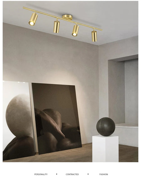 Ceiling Light - Fumi Modern Luxury Gold Track Spotlights Flush Mount Ceiling Fixture GU10 SW-36210345 - SWEET-LIGHTS