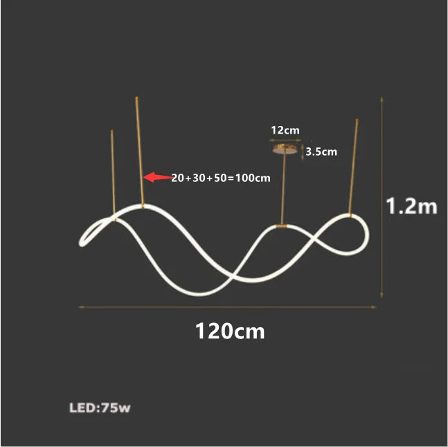 Pendant Light - Modern Long Hose LED Chandelier for Dining Room Kitchen Bar SW-36210347 - SWEET-LIGHTS