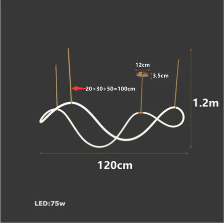 Pendant Light - Modern Long Hose LED Chandelier for Dining Room Kitchen Bar SW-36210347 - SWEET-LIGHTS