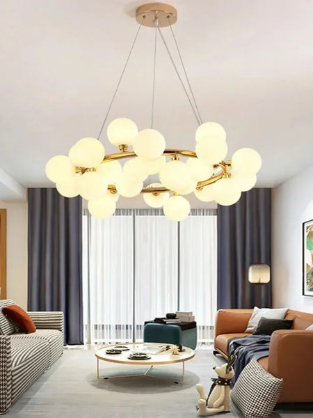 Pendant Light - Nordic LED Glass Ball Chandelier Gold Black Home Decor Lamp SW-36210234 - SWEET-LIGHTS