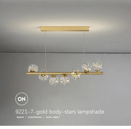 Pendant Light - Modern Led Long Ceiling Chandelier Glass Balls Dining Room Kitchen Hanging Lamp SW-36210345 - SWEET-LIGHTS