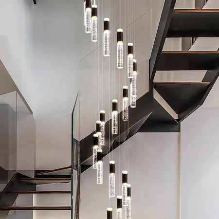 Pendant Light - Modern Crystal Stair Chandelier LED Indoor Lighting SW-36210457 - SWEET-LIGHTS