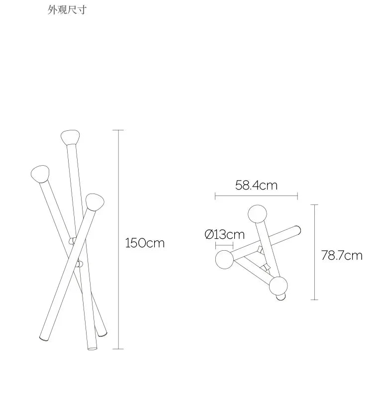 Floor Lamp - Nordic Creative Orange Tripod Lamp for Room SW-36210458 - SWEET-LIGHTS