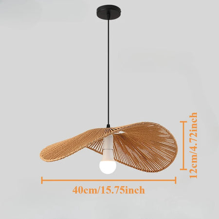 Pendant Light - Boho Rattan Pendant Light Fixture Vintage Farmhouse E27 Hand Woven Hemp Rope Hanging Chandelier SW-36210739 - SWEET-LIGHTS