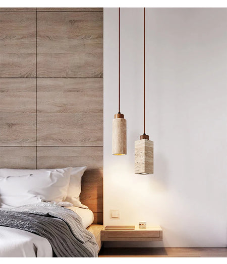 Pendant Light - Yellow Marble Droplight Dining Table Japan Wabi-Sabi Pendant Light SW-36210458 - SWEET-LIGHTS