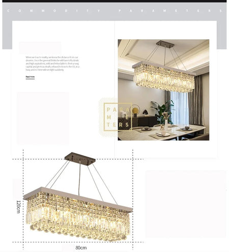 Pendant Light - LED Crystal Chandelier Modern Dining Lamp SW-36210923 - SWEET-LIGHTS