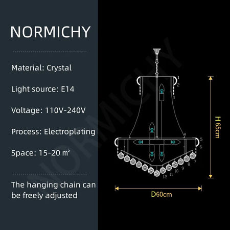 Chandelier - Luxury Living Room Crystal Staircase Chrome Lighting SW-36210789 - SWEET-LIGHTS