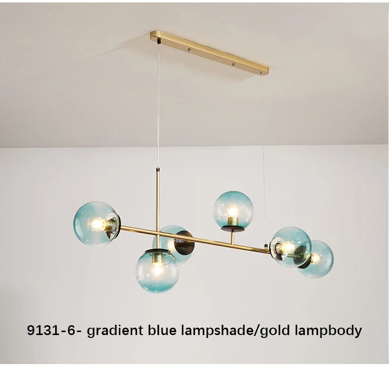 Pendant Light - Modern Minimalist Glass Ball Chandelier For Dining Room Kitchen Island Living Room SW-36210345 - SWEET-LIGHTS
