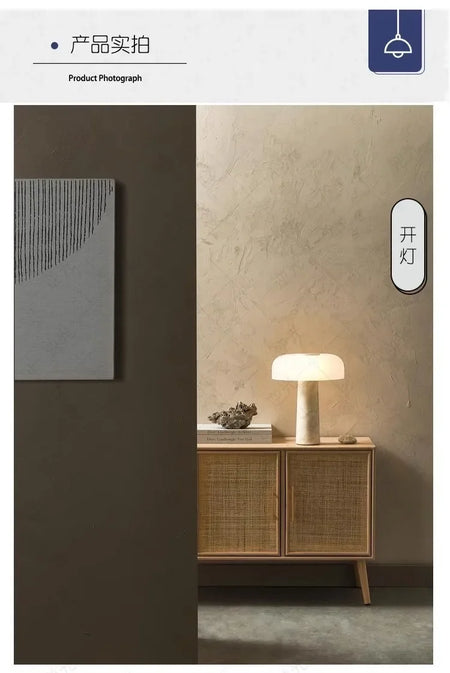 Table Lamp - Personality Simple Natural Travertine LED Mushroom Lamp SW-36210347 - SWEET-LIGHTS