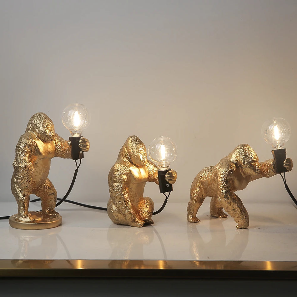 Table Lamp - King Kong Gorilla Animal Indoor Resin Night Light SW-36210374 - SWEET-LIGHTS