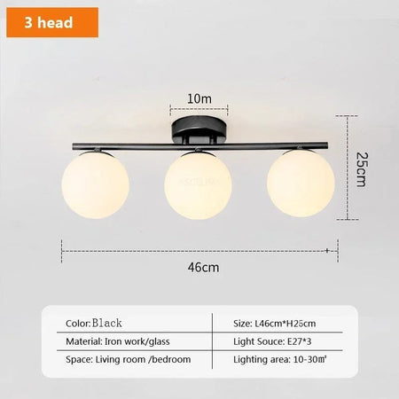 Ceiling Light - Nordic LED Iron Glass Lamp Gold Corridor Aisle SW-36210789 - SWEET-LIGHTS