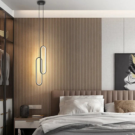 Pendant Light - Modern LED Black Gold Circular Chandelier SW-36210789 - SWEET-LIGHTS