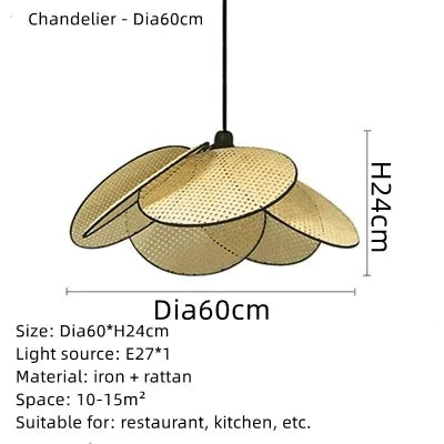 Pendant Light - Modern Living Room Led Rattan Chandelier Home Decor SW-36210789 - SWEET-LIGHTS