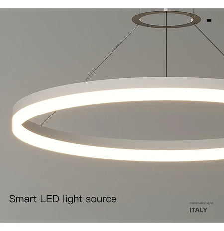 Pendant Light - Modern Minimalist Led Pendant Lamp For Living Room Bedroom Dining Kitchen Black Ring Chandelier SW-36210347 - SWEET-LIGHTS