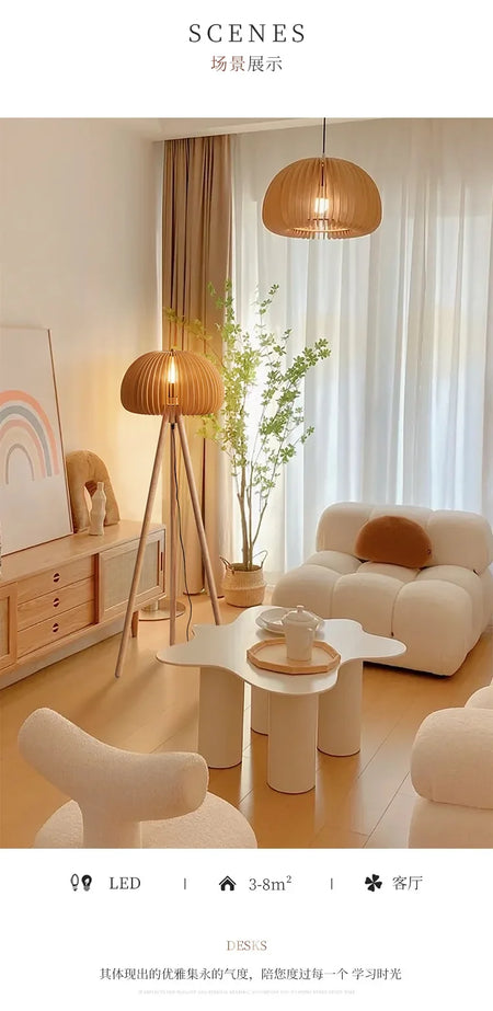 Floor Lamp - Original Wood Retro Creative Nordic Design SW-36210345 - SWEET-LIGHTS