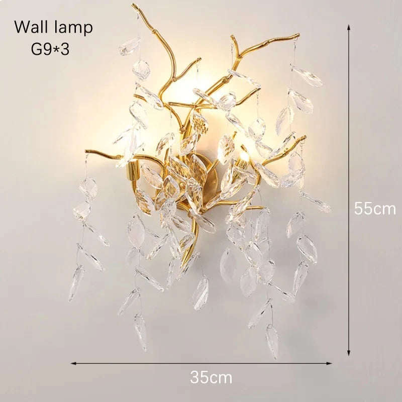 Chandelier - Luxury Gold Crystal LED Pendant Lamp Indoor Villa Lighting SW-36210457 - SWEET-LIGHTS