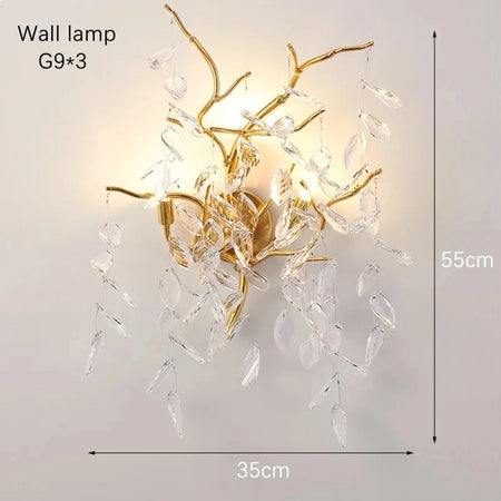 Chandelier - Luxury Gold Crystal LED Pendant Lamp Indoor Villa Lighting SW-36210457 - SWEET-LIGHTS