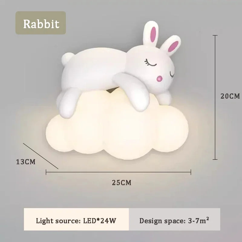 Children Lighting - White Clouds Bear Wall Lamps LED Children's Room Lamp Modern Warm Decor SW-36210345 - SWEET-LIGHTS
