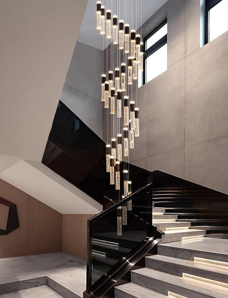 Pendant Light - Modern Crystal Stair Chandelier LED Indoor Lighting SW-36210457 - SWEET-LIGHTS