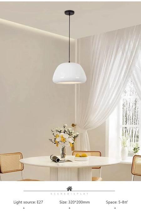 Pendant Light - Nordic LED Macaron Fixture Carbon Steel White Dark Green Orange for Restaurant Living Rooms SW-36210724 - SWEET-LIGHTS