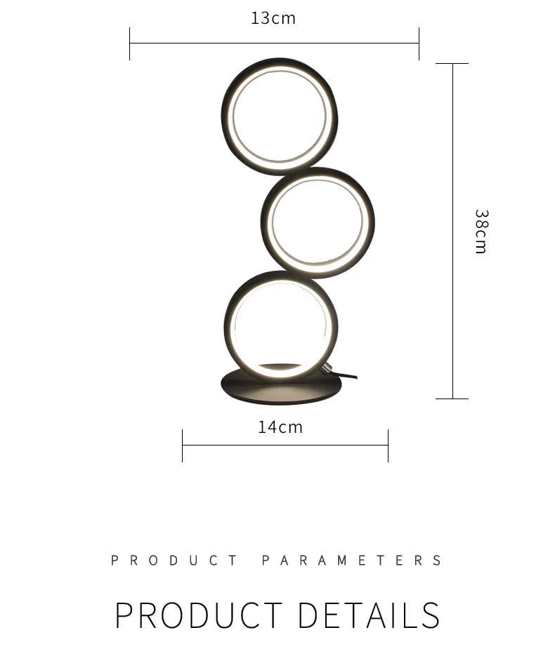 Table Lamp - Dimming Intelligent Touch Ring Night Light Modern Design SW-36210347 - SWEET-LIGHTS