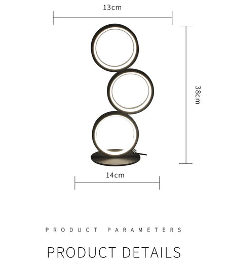 Table Lamp - Dimming Intelligent Touch Ring Night Light Modern Design SW-36210347 - SWEET-LIGHTS