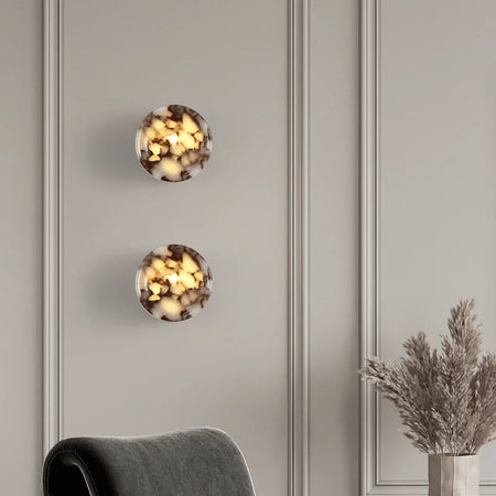 Wall Light - Cylindrical Marble Natural Stone Wall Lamp LED Sconce SW-36210456 - SWEET-LIGHTS