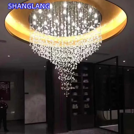 Chandelier - Large Luxury Cristal Lighting Fixtures Modern Stone Crystal LED Chandelier For Living Room Indoor Decor SW-36210347 - SWEET-LIGHTS