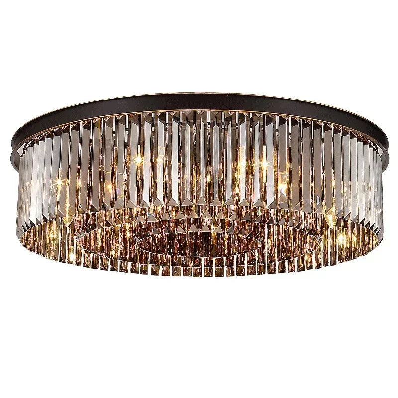 Ceiling Light - Luxury Round Modern Crystal Black E14 Lamp SW-36210478 - SWEET-LIGHTS