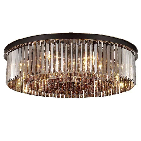 Ceiling Light - Luxury Round Modern Crystal Black E14 Lamp SW-36210478 - SWEET-LIGHTS