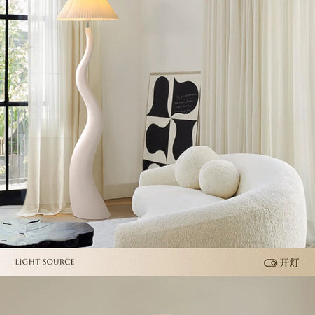 Floor Lamp - Designer Cream Resin LED E27 Vertical Light for Living Room SW-36210345 - SWEET-LIGHTS