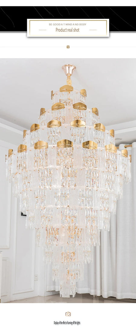 Chandelier - French Duplex High-End Crystal Lights For Luxury Living Room SW-36210789 - SWEET-LIGHTS
