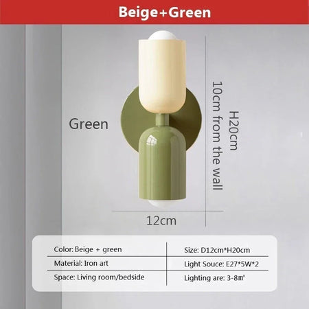 Wall Light - Nordic LED Wall Lamps Modern Minimalist Cream Double Head Lights For Living Room Bedroom Study Fixture SW-36210468 - SWEET-LIGHTS