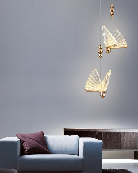 Pendant Light - Nordic Colorful Butterfly LED Pendant Lamps for Home Bedroom Living Room Indoor Golden Lighting SW-36210478 - SWEET-LIGHTS