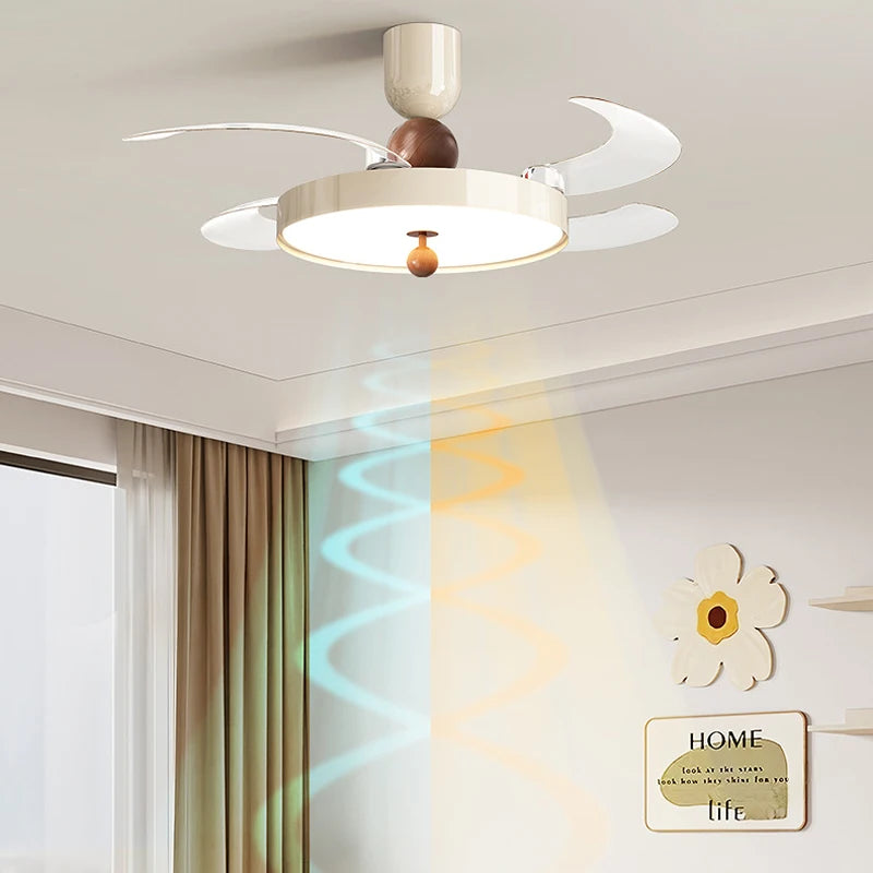 Fans - Modern LED Invisible Fan Lamp With Remote Control SW-36210437 - SWEET-LIGHTS
