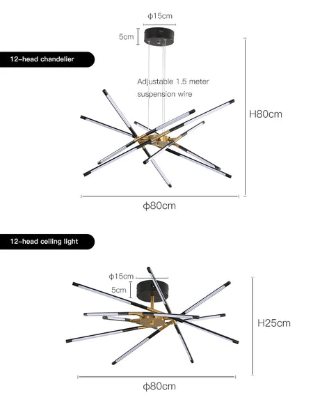Pendant Light - Nordic Geometry Restaurant Chandelier LED Remote SW-36210789 - SWEET-LIGHTS