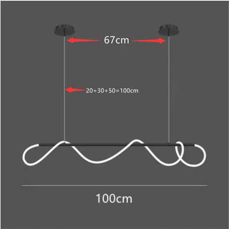 Pendant Light - Modern Long Hose LED Chandelier for Dining Room Kitchen Bar SW-36210347 - SWEET-LIGHTS