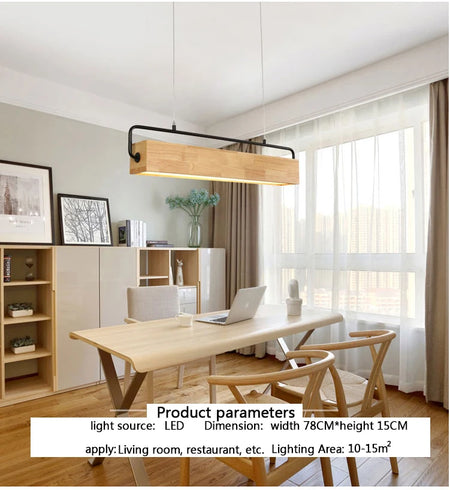 Pendant Light - High-end Simple Nordic Wooden LED with Metal Pole for Restaurants and Cafes Bright SW-36210748 - SWEET-LIGHTS