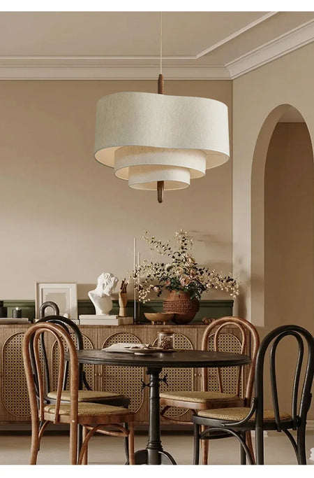 Pendant Light - Japanese Wabi Sabi Cloth Ceiling Chandelier LED Fixture SW-36210458 - SWEET-LIGHTS