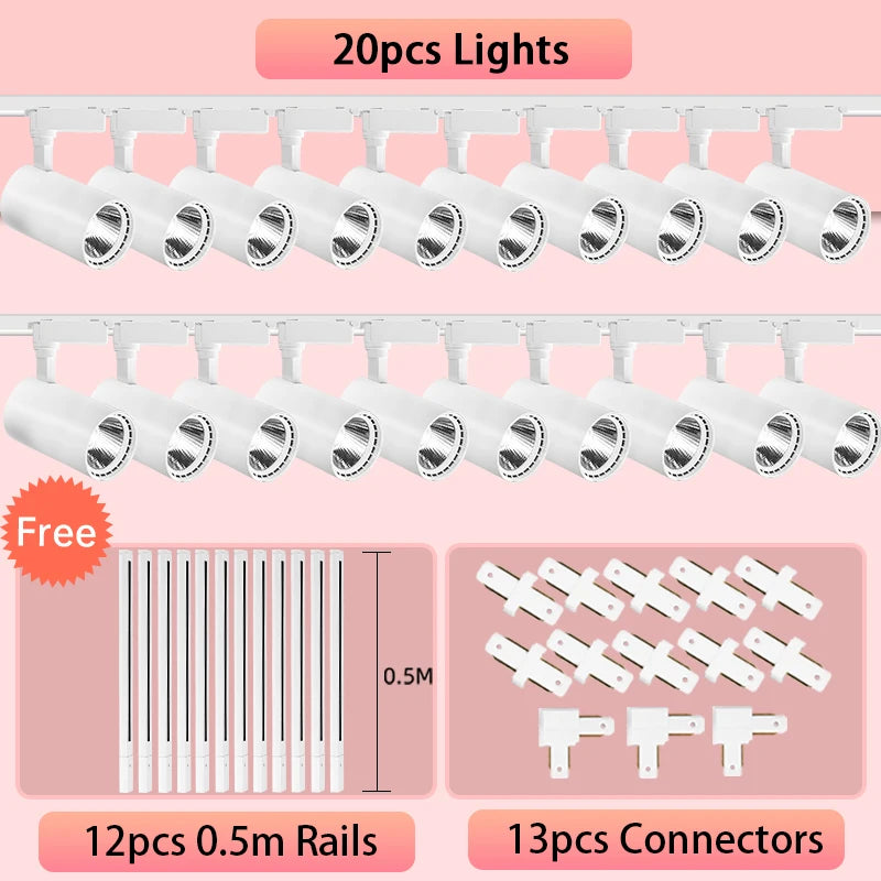 Spotlight - Track Light Led Light Fixture Ceiling Rail Systems Lamp Set Track Lighting Rail Led Spotlight For Home Store SW-36210579 - SWEET-LIGHTS