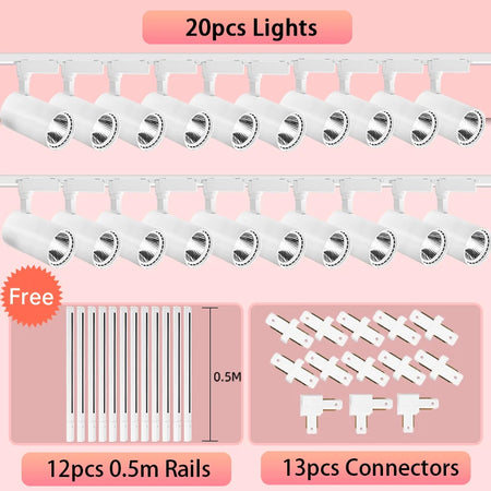 Spotlight - Track Light Led Light Fixture Ceiling Rail Systems Lamp Set Track Lighting Rail Led Spotlight For Home Store SW-36210579 - SWEET-LIGHTS
